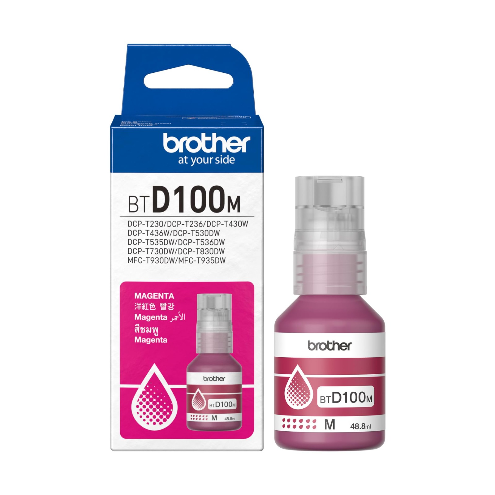 INK BOTTLE  MAGENTA COLOR (BROTHER) DCP-T230/DCP-T236/DCP-T430W,DCP-T436W/DCP-T530DW,DCP-T535DW/DCP-T536DW,DCP-T730DW/DCP-T830DW,MFC-T930DW/MFC-T935DW